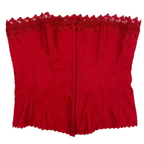 fredericks of hollywood 2000's red lace up corset - Picture 1 of 3